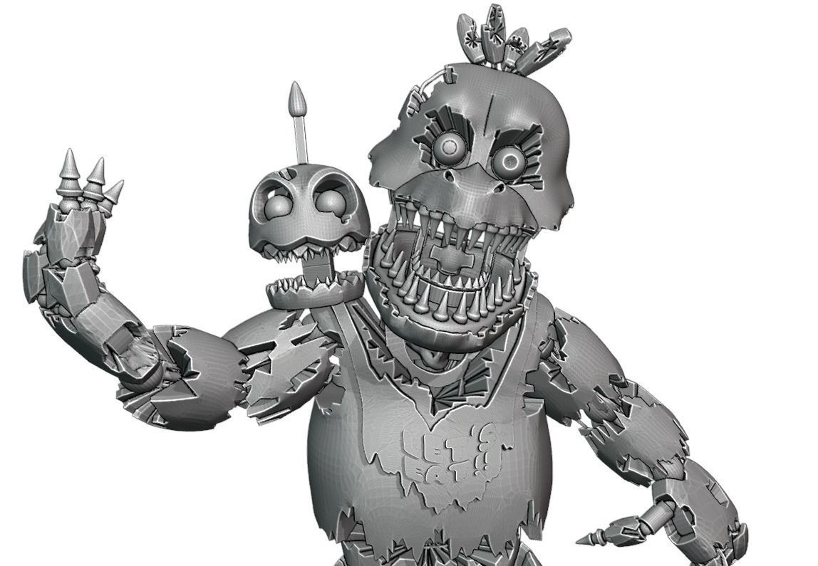 Nightmare Chica 3D print model_4