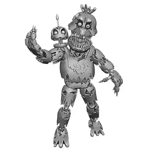 Nightmare Chica 3D print model