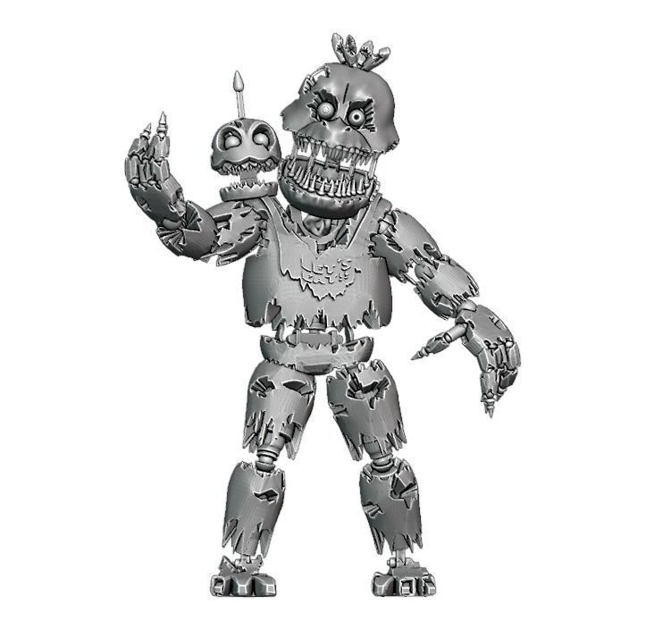 Nightmare Chica 3D print model_3
