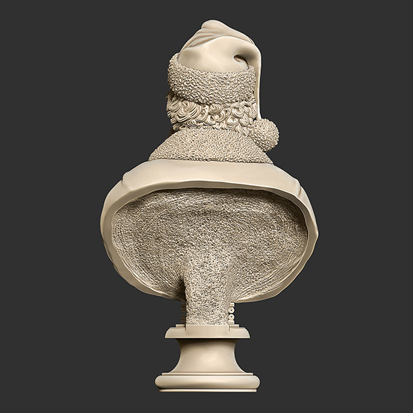 Printable Santa Claus Bust 3D print model_4