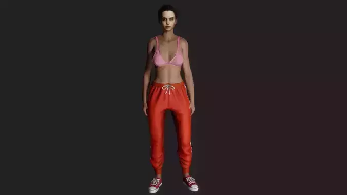Contemplative Realism 3D Model of a Confident Woman 3D model