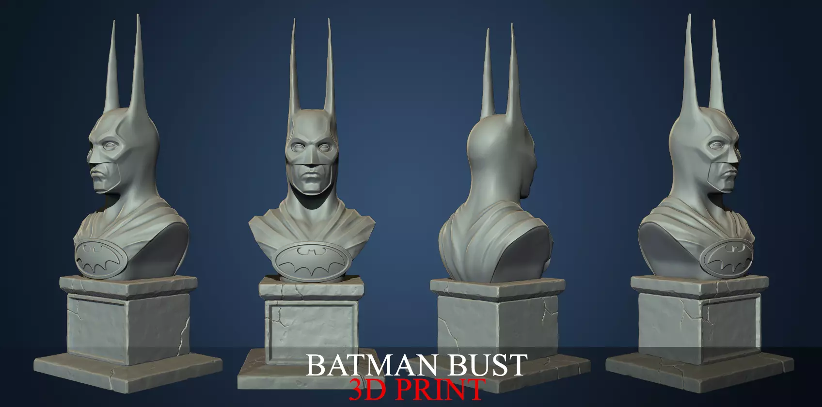 Batman Bust 3D Print Free 3D print model