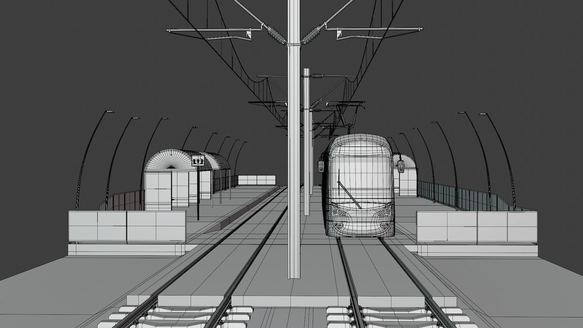 Warsaw tram stop II 3D model_13
