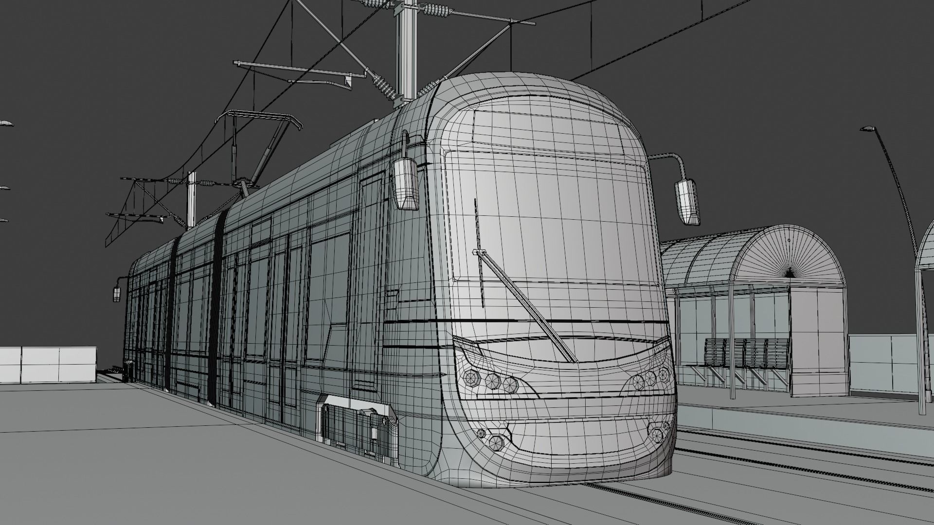 Warsaw tram stop II 3D model_3