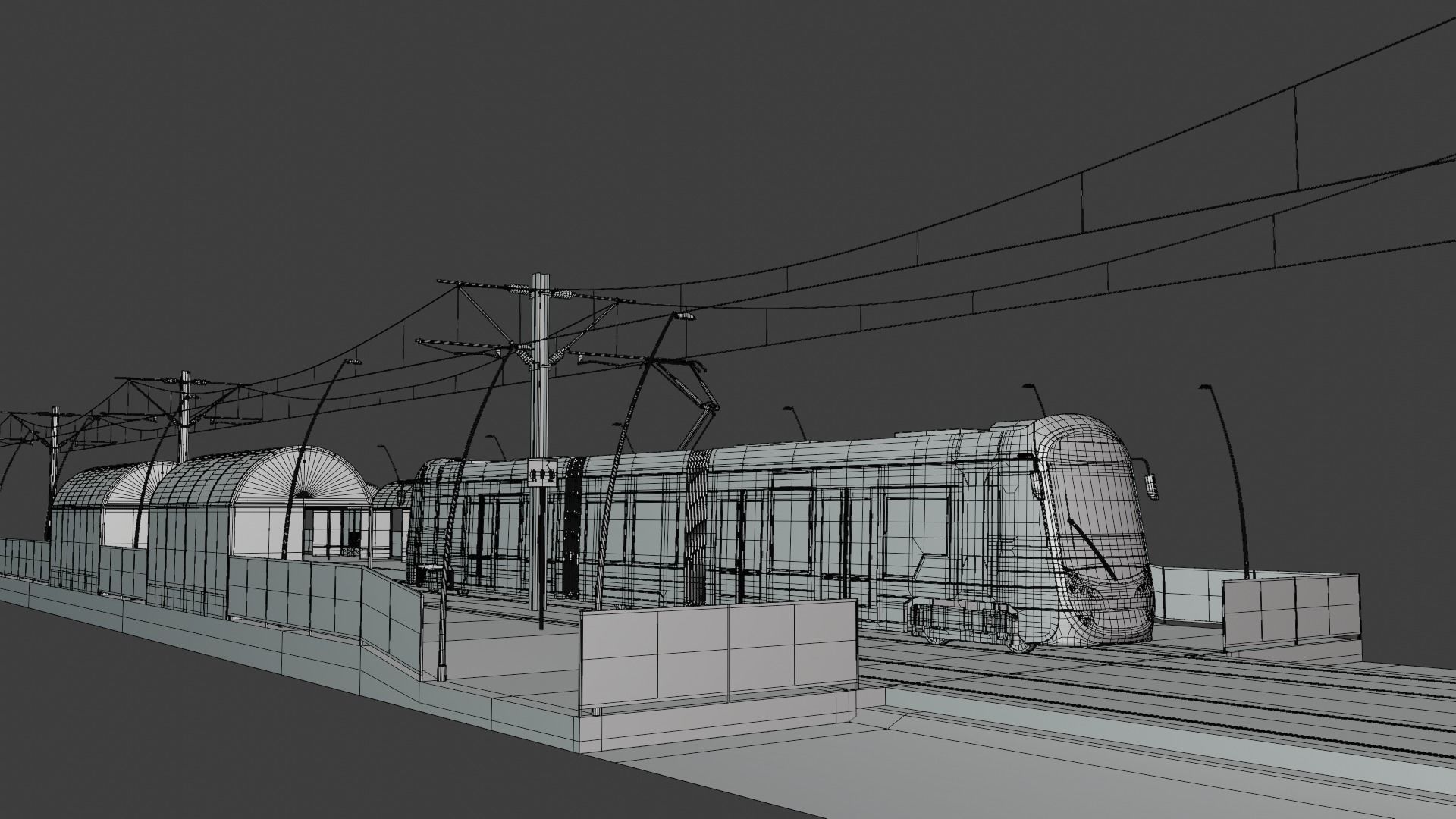 Warsaw tram stop II 3D model_11