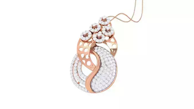 High Jewelry Pendant Earrings Set 3dm stl obj mtl gltf glb