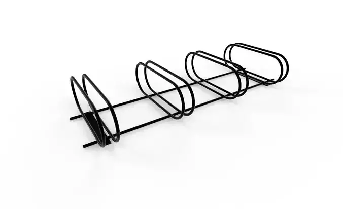 Bike Rack M09 Low-poly 3D model