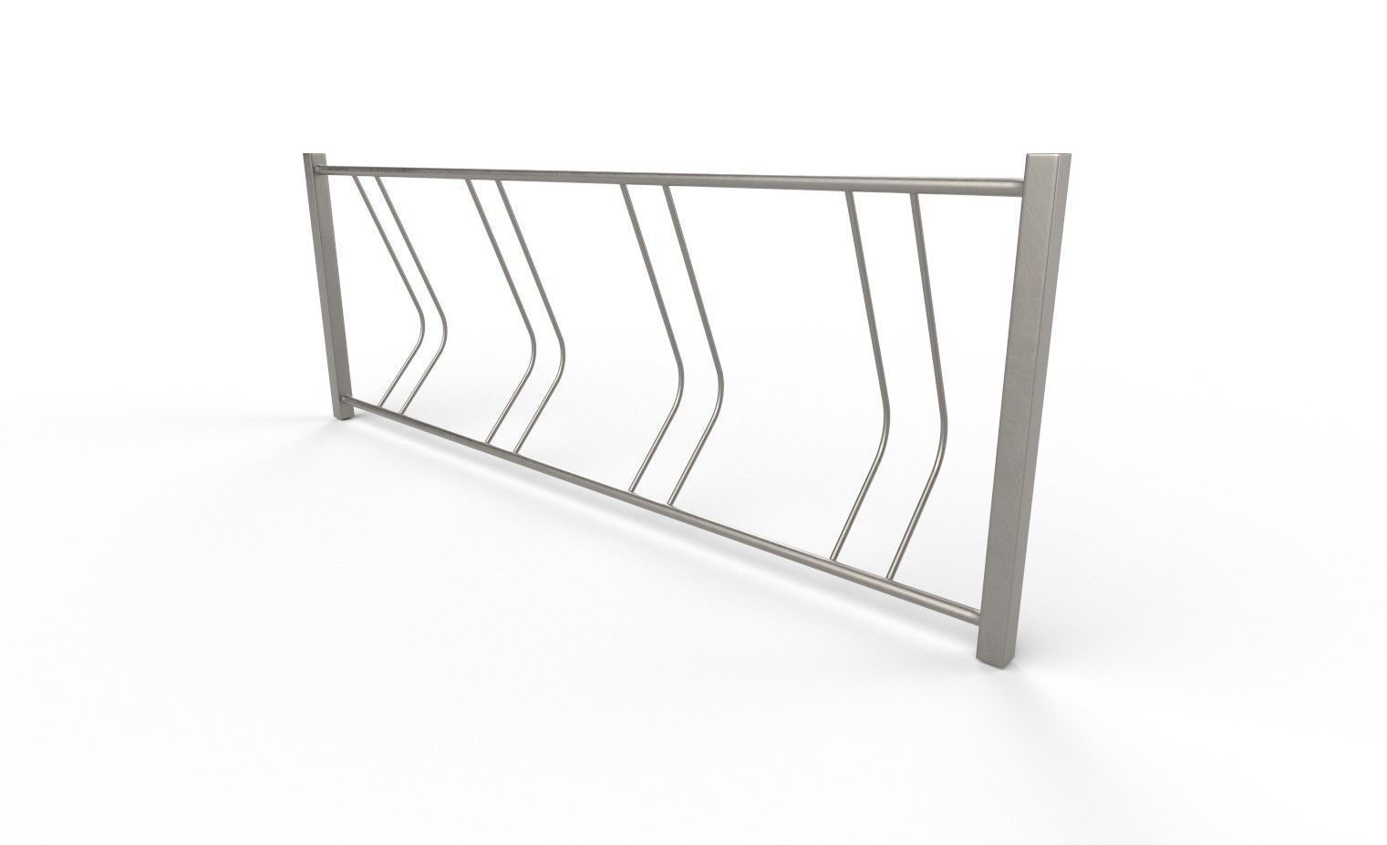 Bike Rack M08 Low-poly 3D model_3