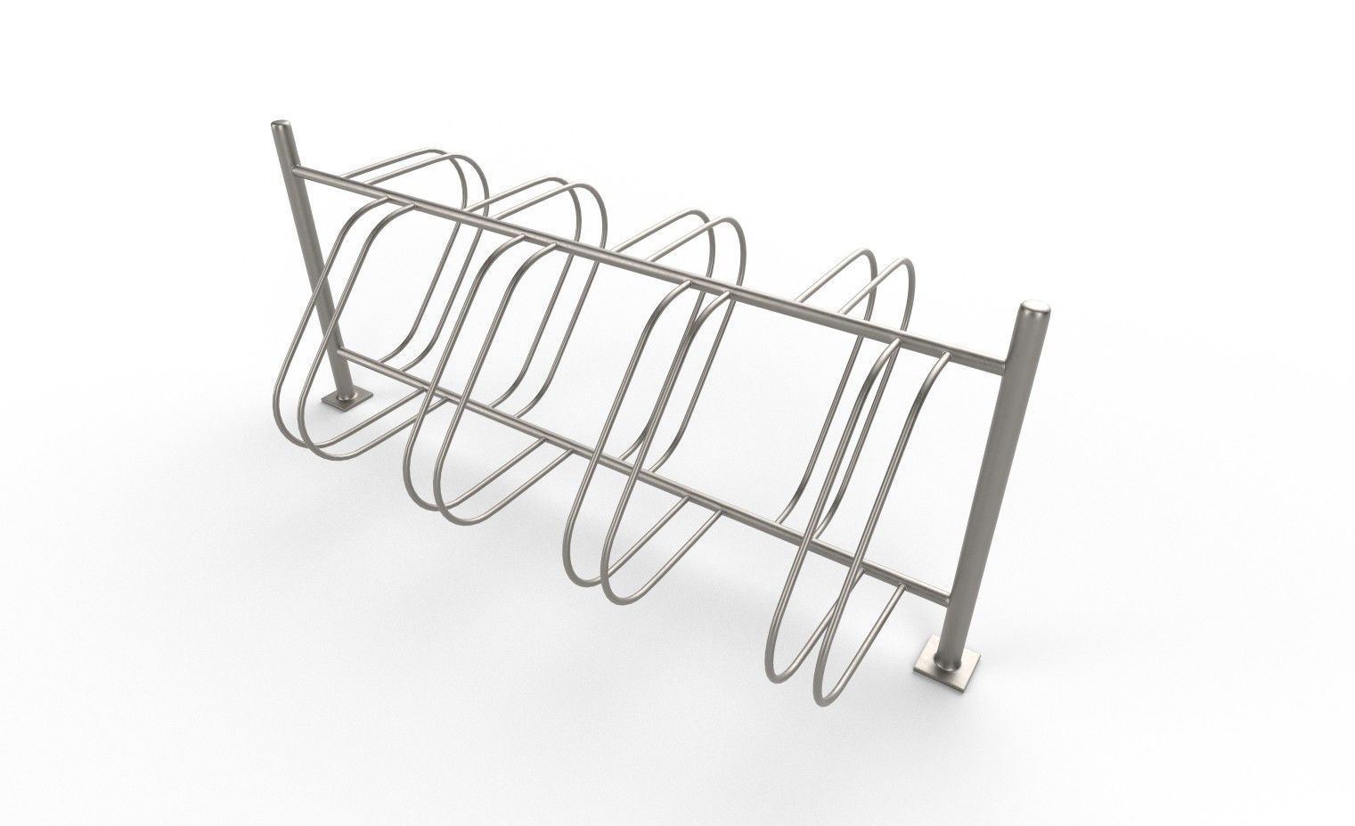 Bike Rack M07 Low-poly 3D model_3
