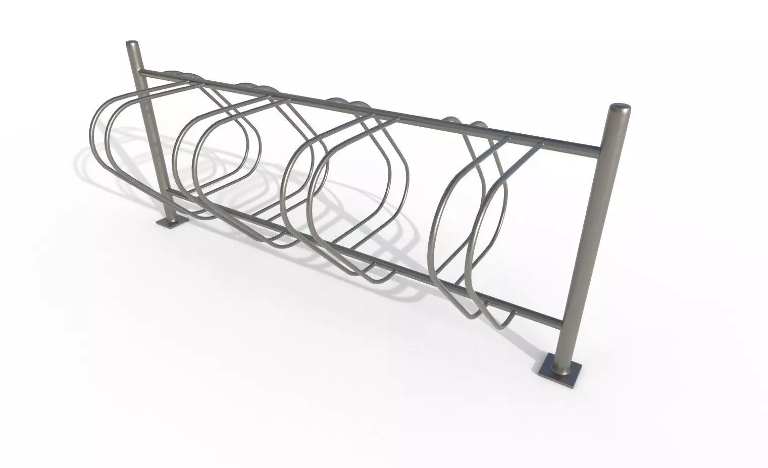 Bike Rack M07 Low-poly 3D model_0