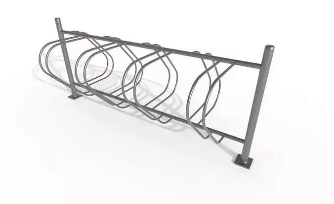 Bike Rack M07 Low-poly 3D model