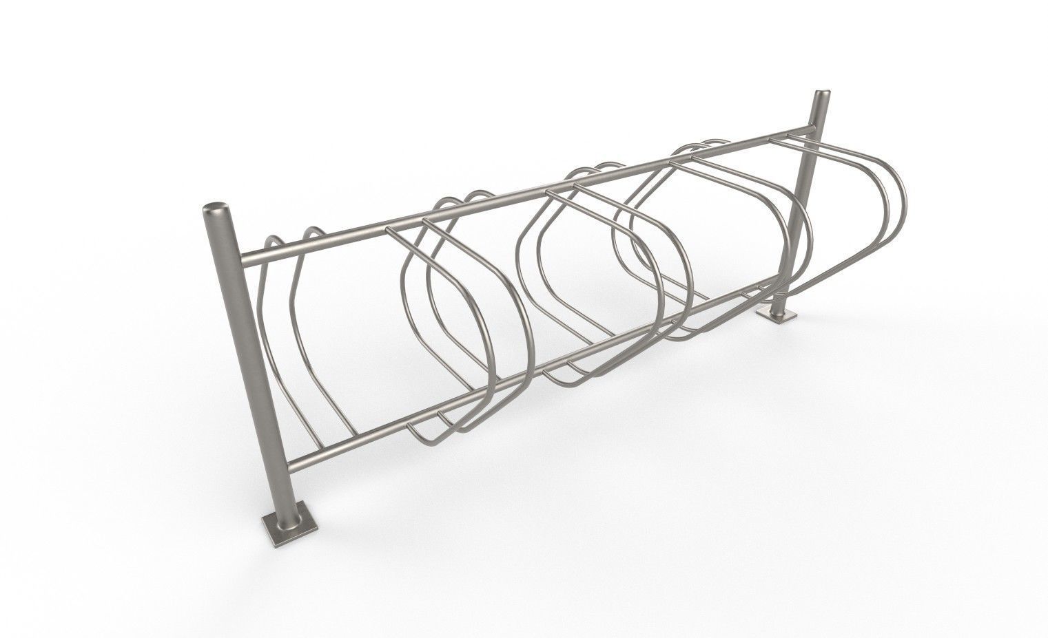 Bike Rack M07 Low-poly 3D model_4