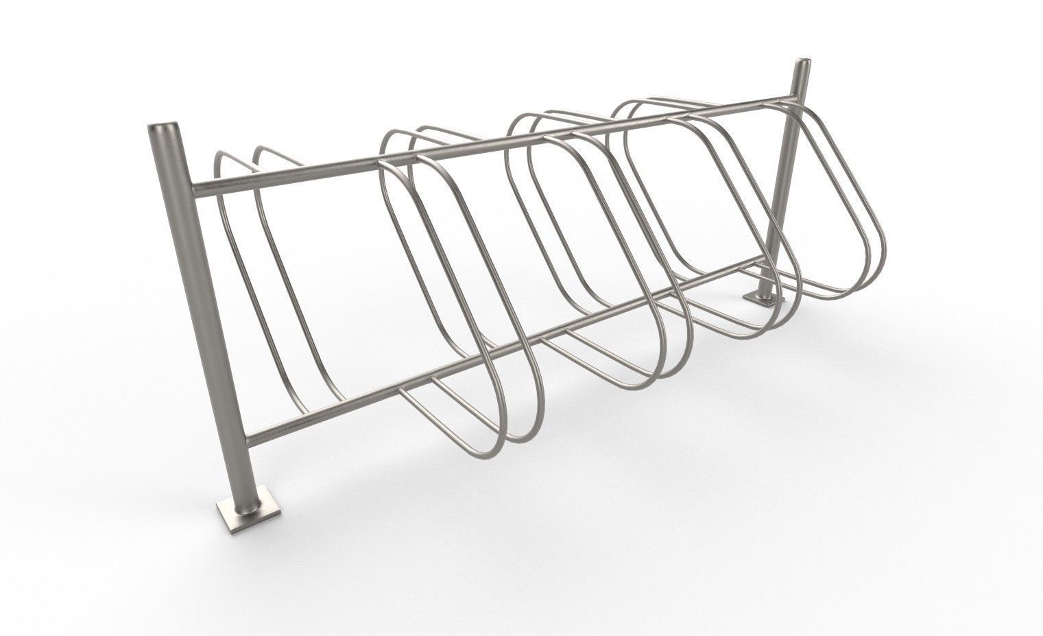 Bike Rack M07 Low-poly 3D model_2