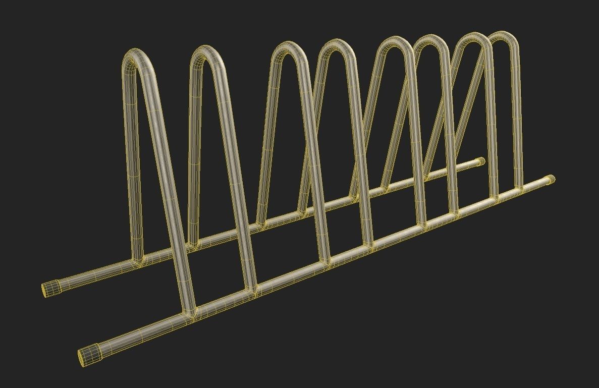 Bike Rack M05 Low-poly 3D model_1