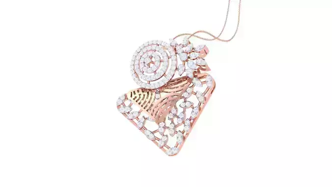 High Jewelry Pendant Earrings Set 3dm stl obj mtl gltf glb