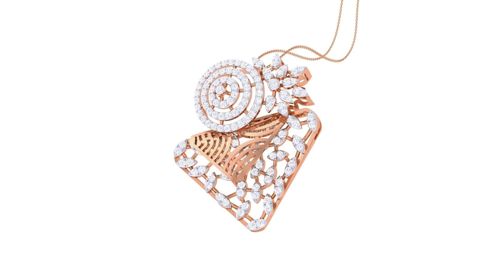 High Jewelry Pendant Earrings Set 3dm stl obj mtl gltf glb 3D print model_13