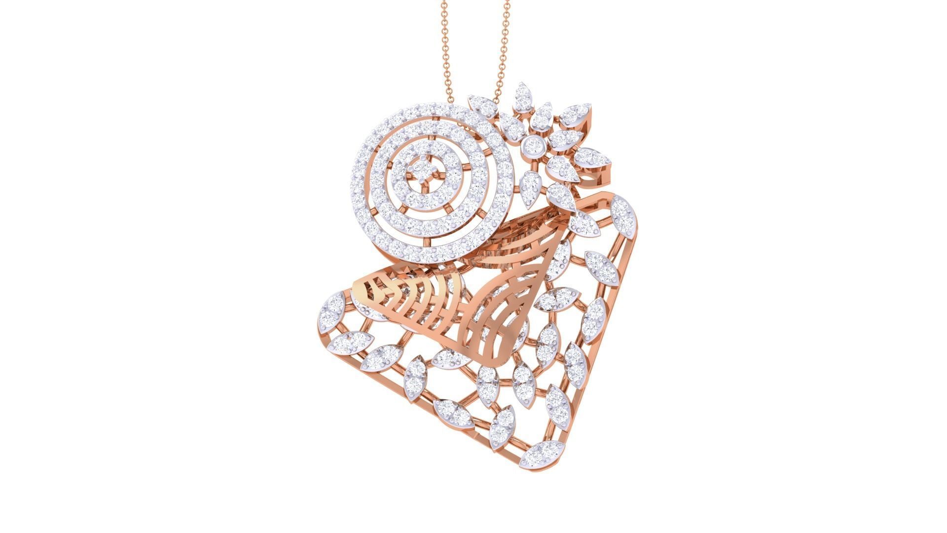 High Jewelry Pendant Earrings Set 3dm stl obj mtl gltf glb 3D print model_18