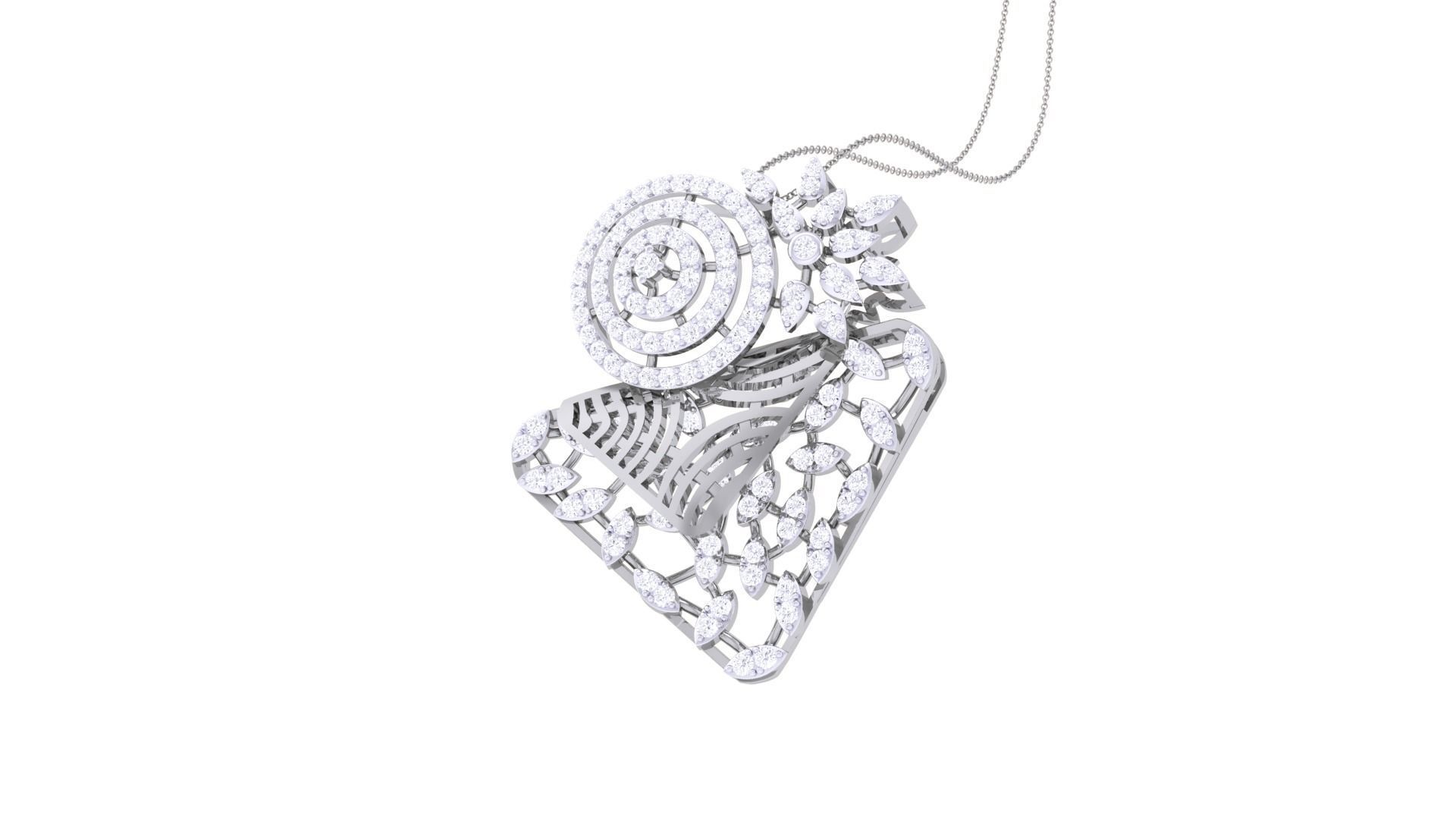 High Jewelry Pendant Earrings Set 3dm stl obj mtl gltf glb 3D print model_15