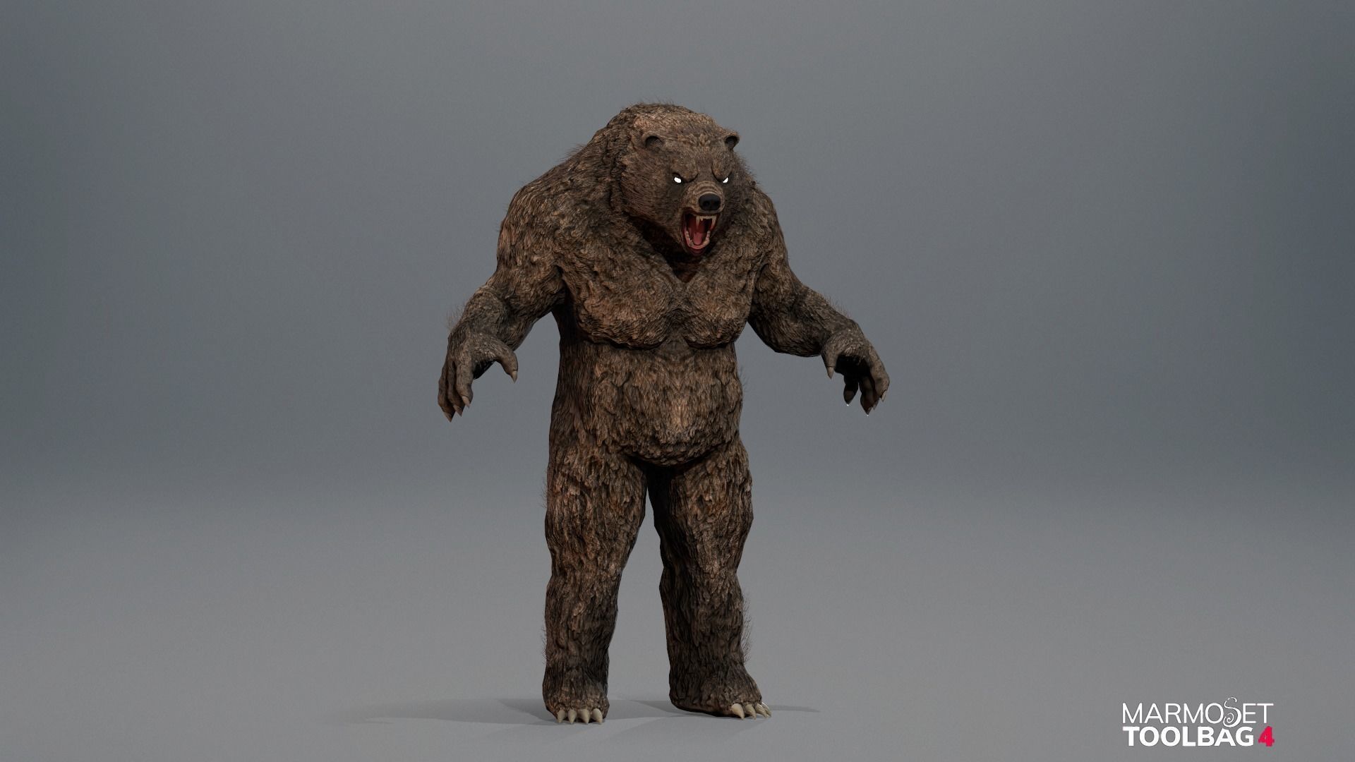 WEREWOLF BEAR Low-poly 3D model_6