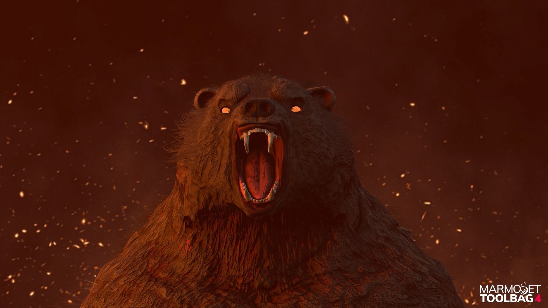 WEREWOLF BEAR Low-poly 3D model_2