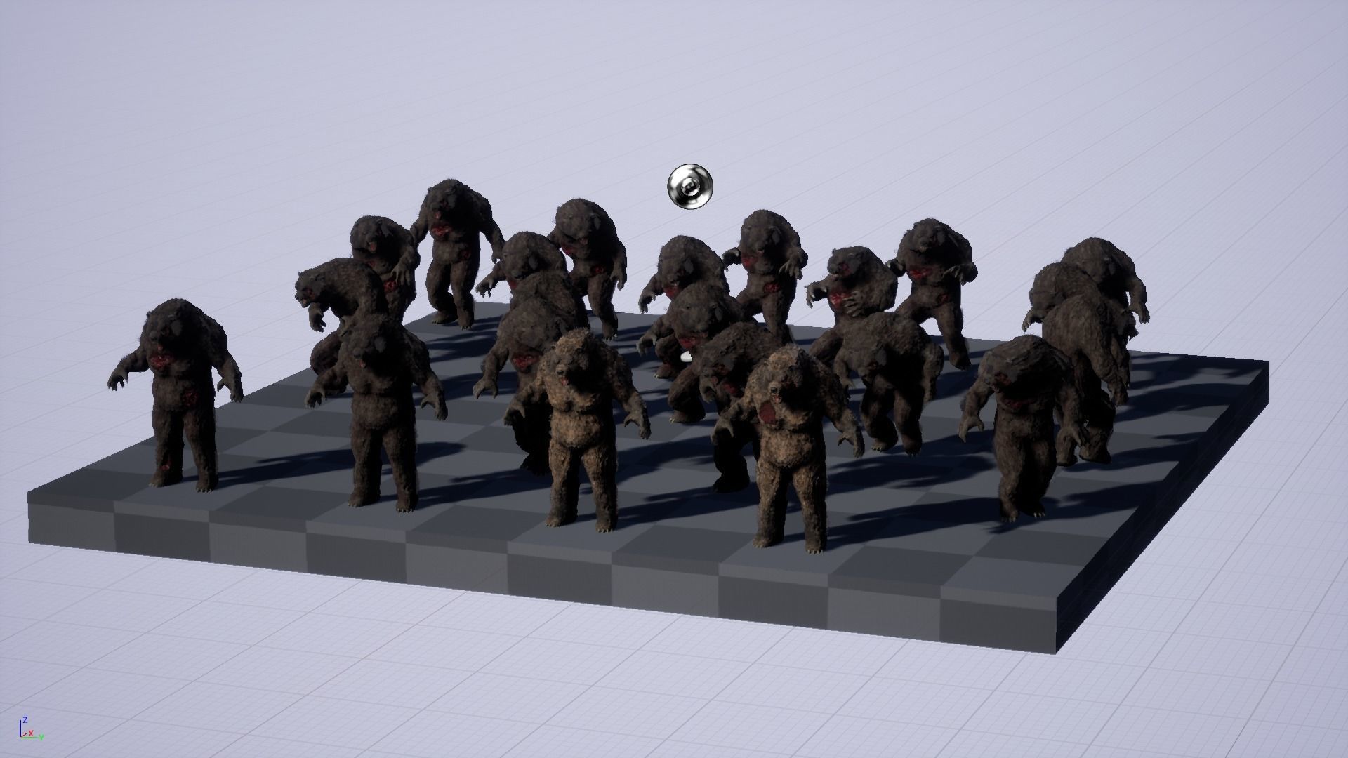 WEREWOLF BEAR Low-poly 3D model_13