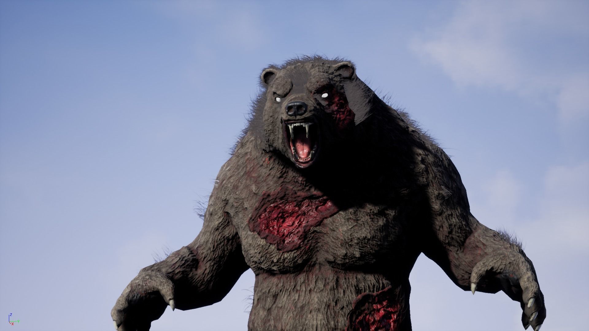 WEREWOLF BEAR Low-poly 3D model_12