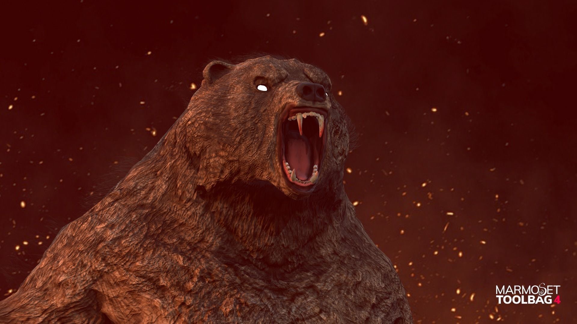 WEREWOLF BEAR Low-poly 3D model_3