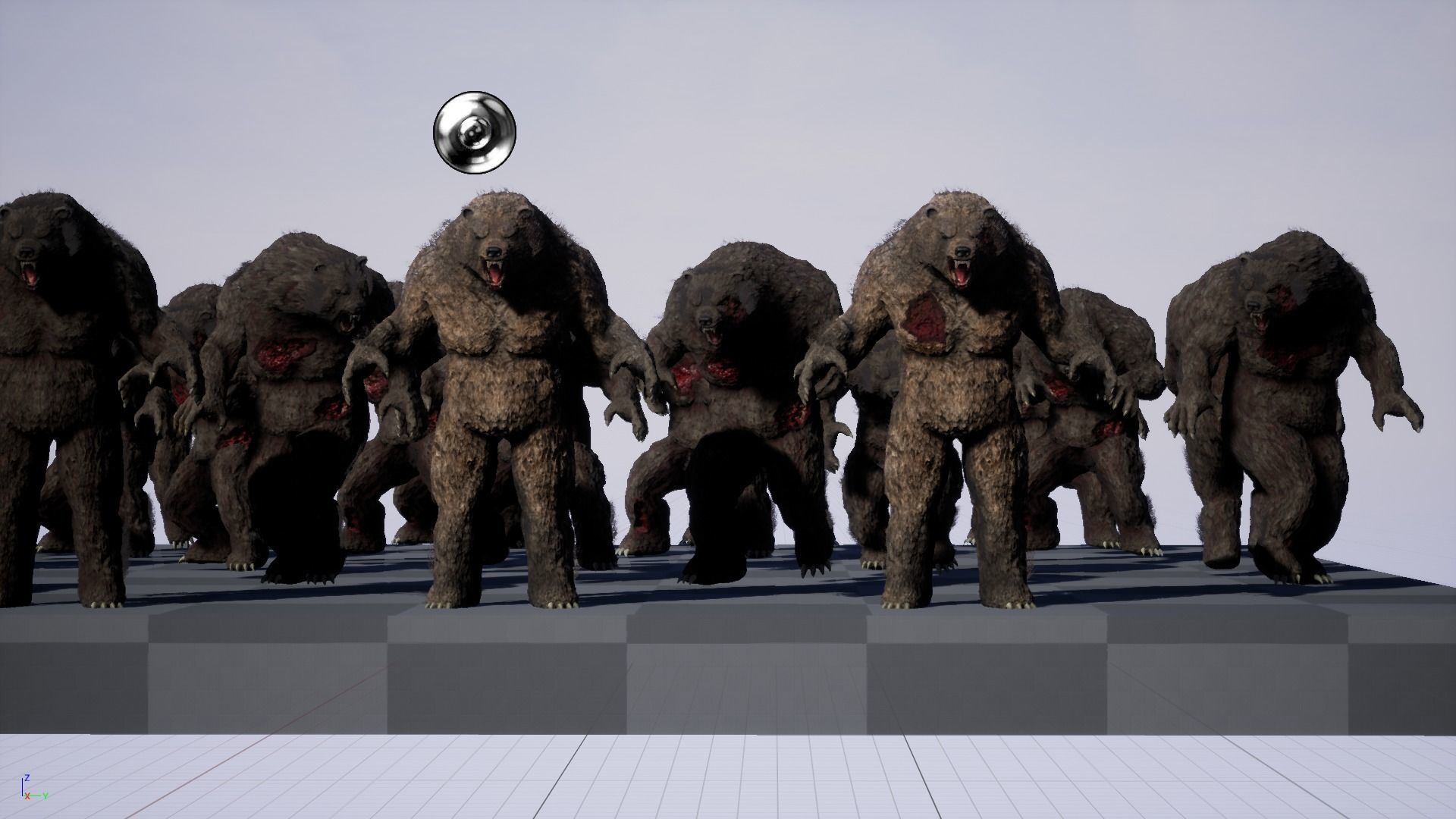 WEREWOLF BEAR Low-poly 3D model_11