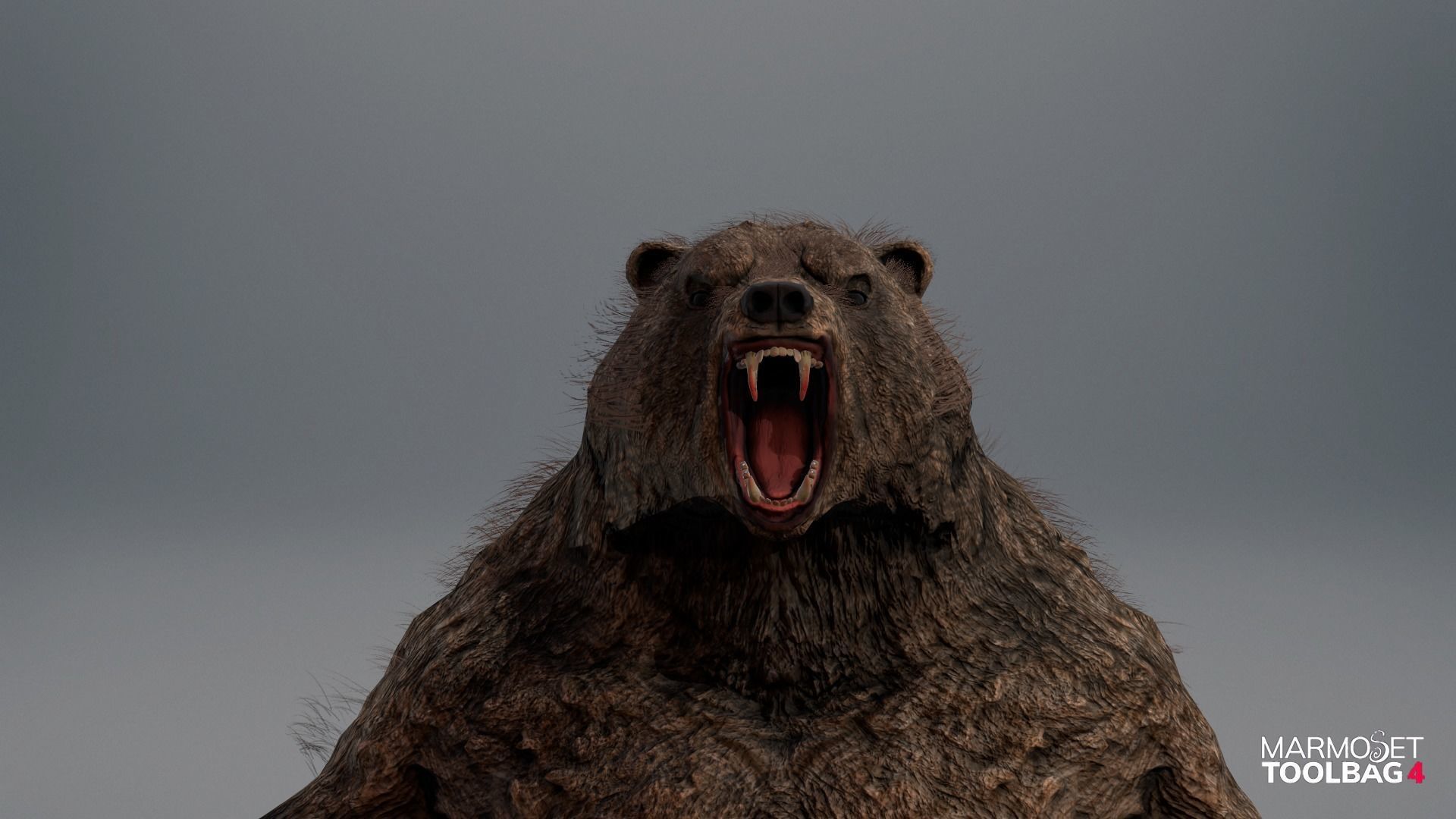 WEREWOLF BEAR Low-poly 3D model_5