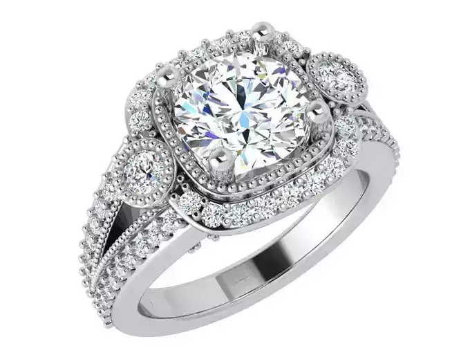 Square Halo Ring 4317