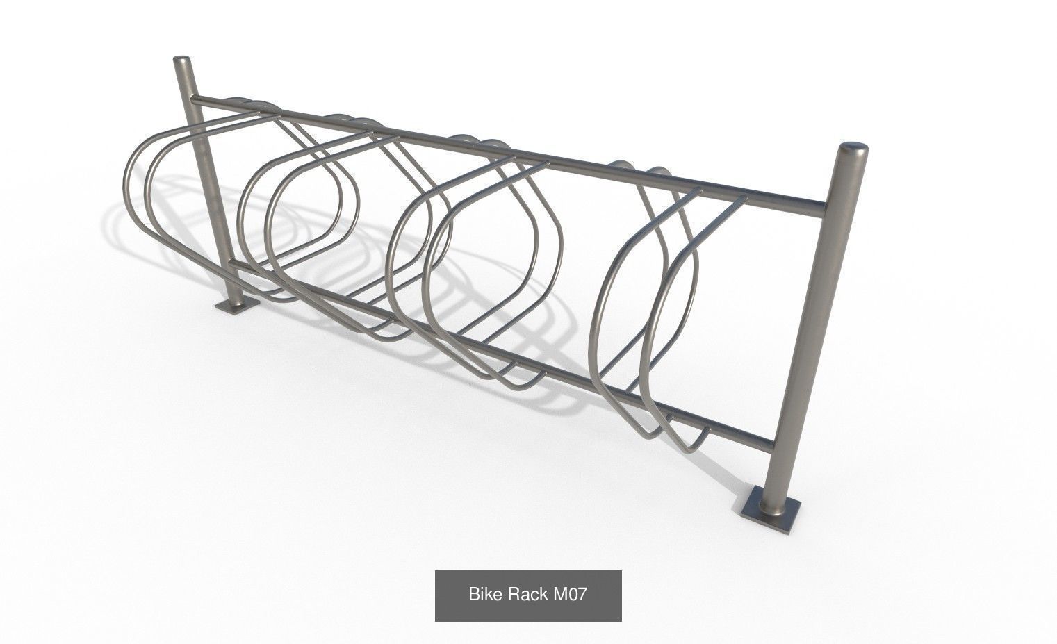 Bike Rack Col01  - 10 Models 3D Model Collection_9