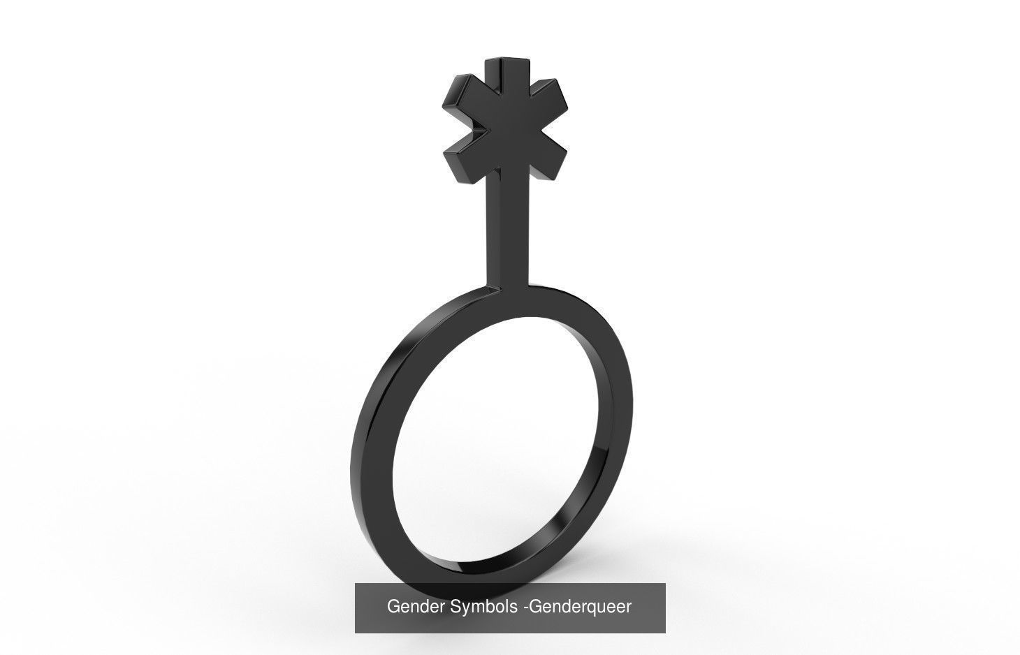 Gender Symbols - 24 Models 3D Model Collection_13