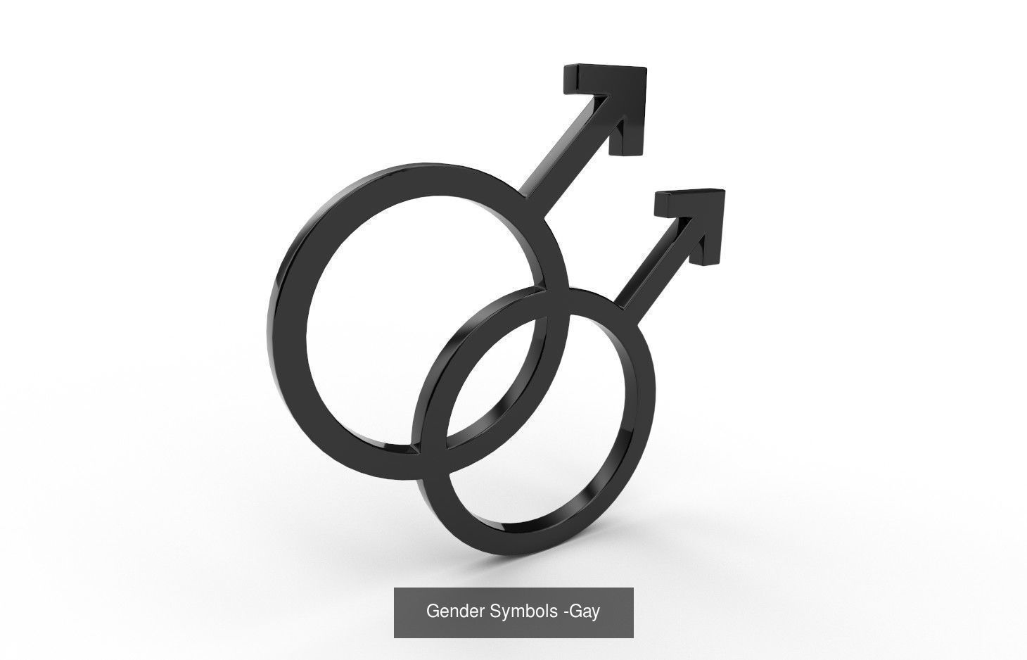 Gender Symbols - 24 Models 3D Model Collection_16