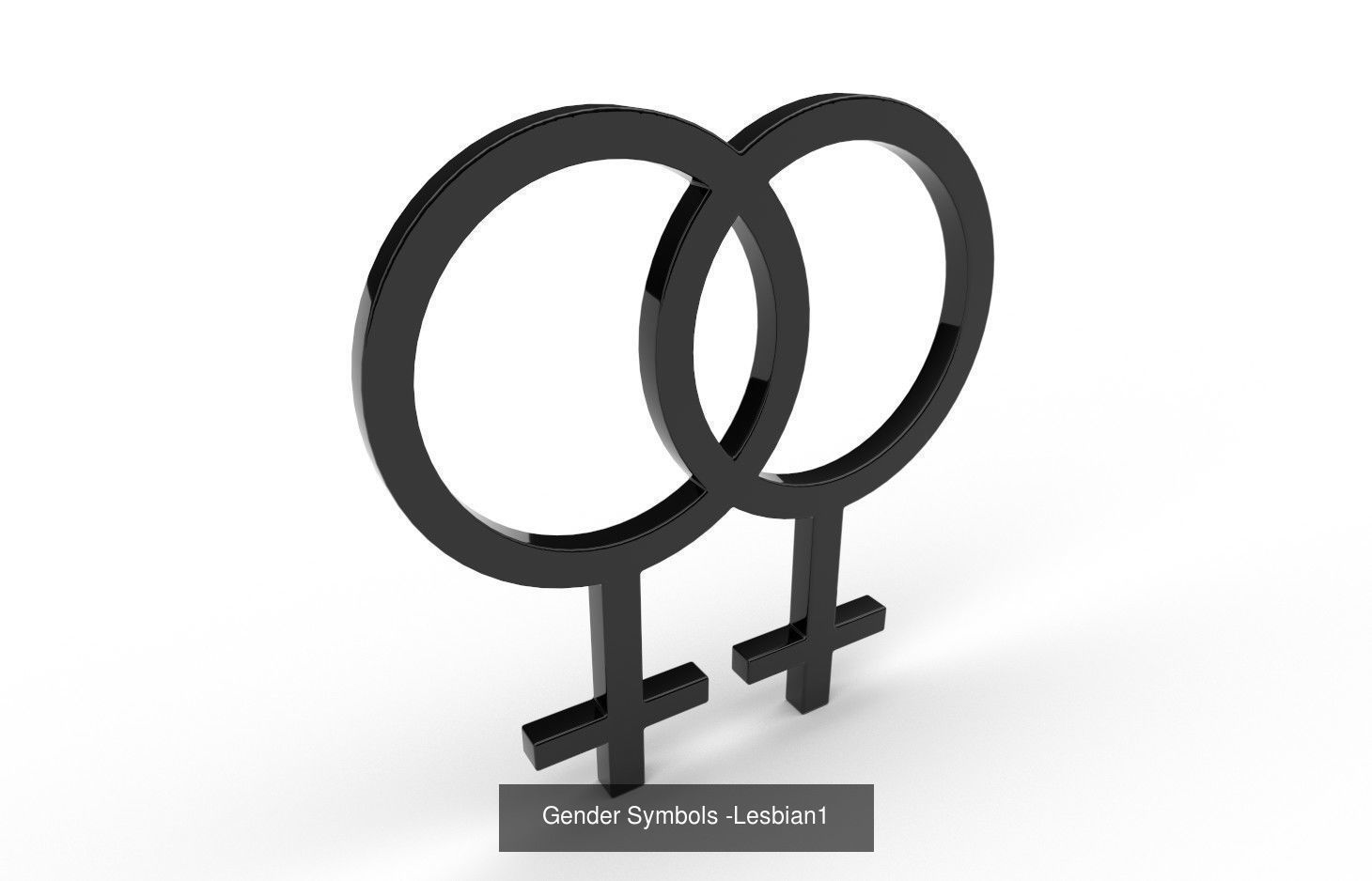 Gender Symbols - 24 Models 3D Model Collection_9