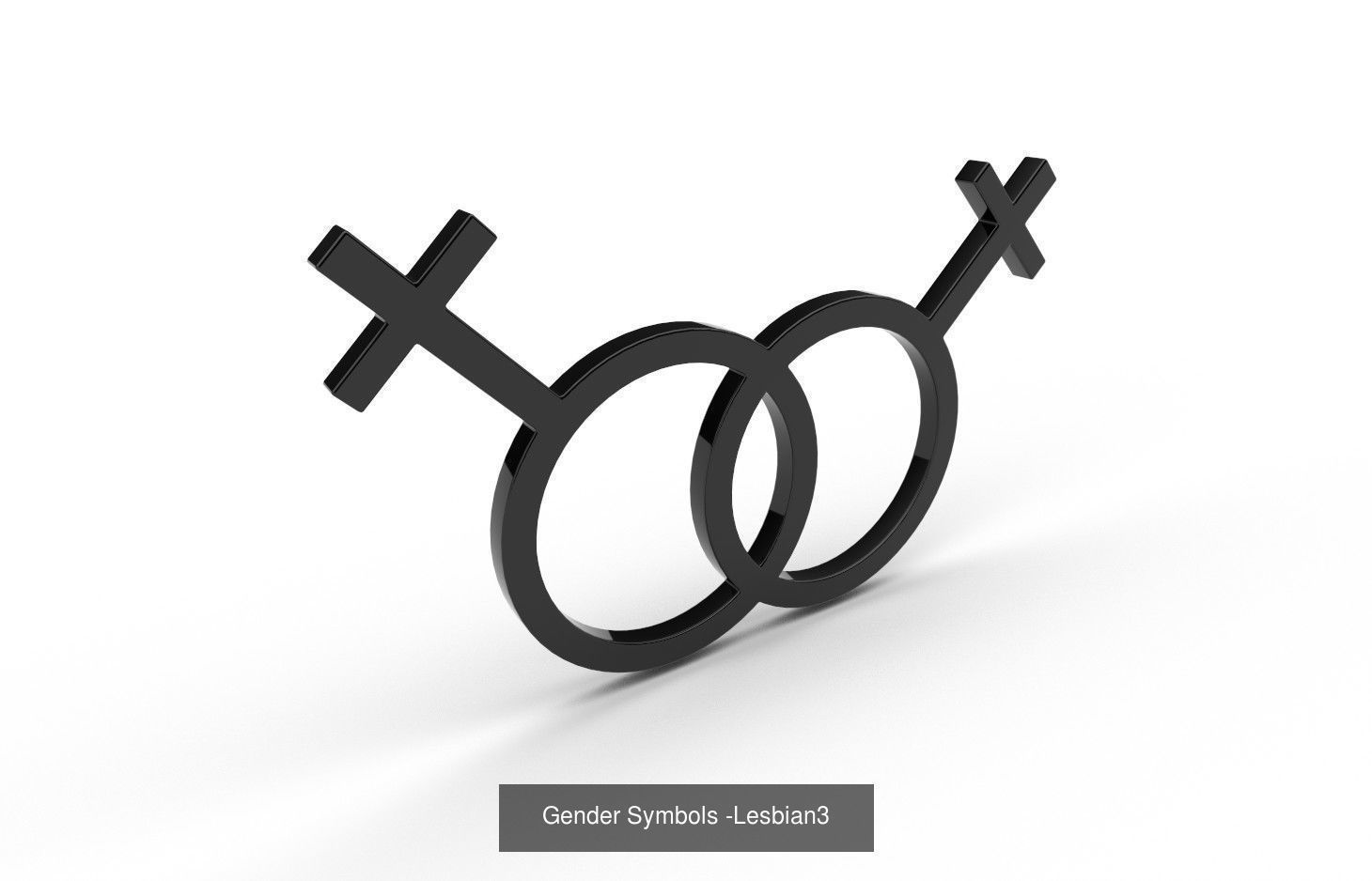 Gender Symbols - 24 Models 3D Model Collection_7
