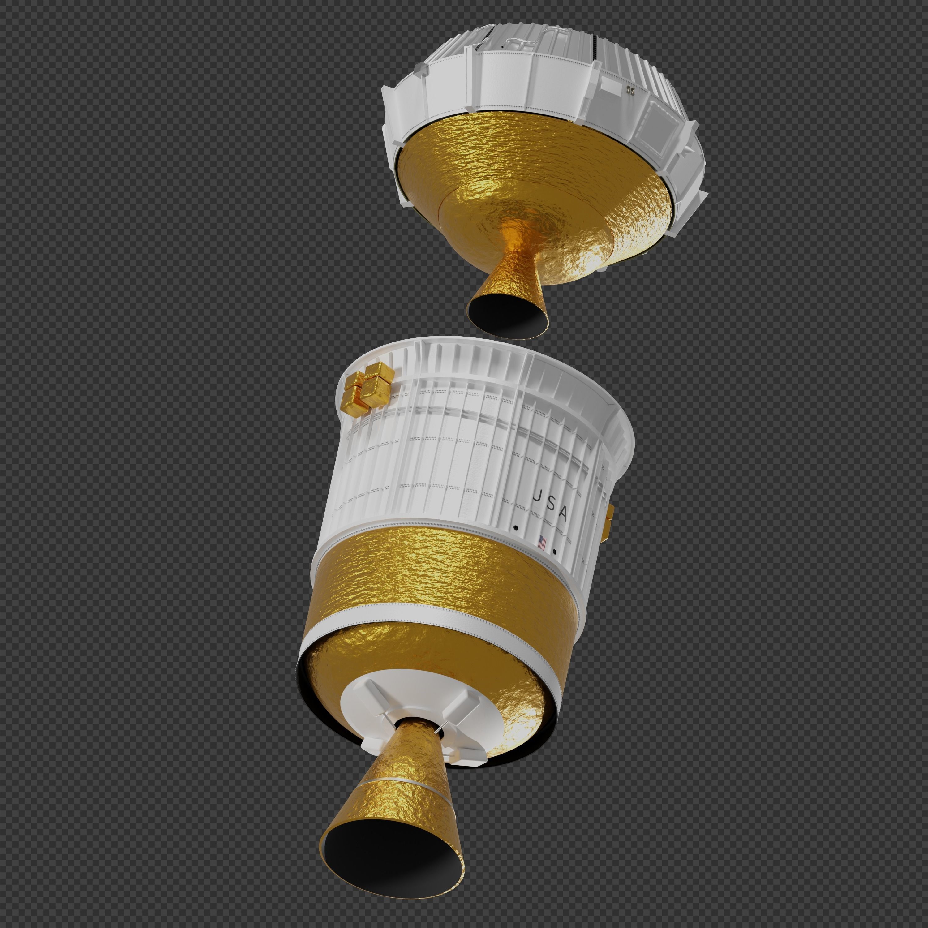 Inertial Upper Stage 3D model_2