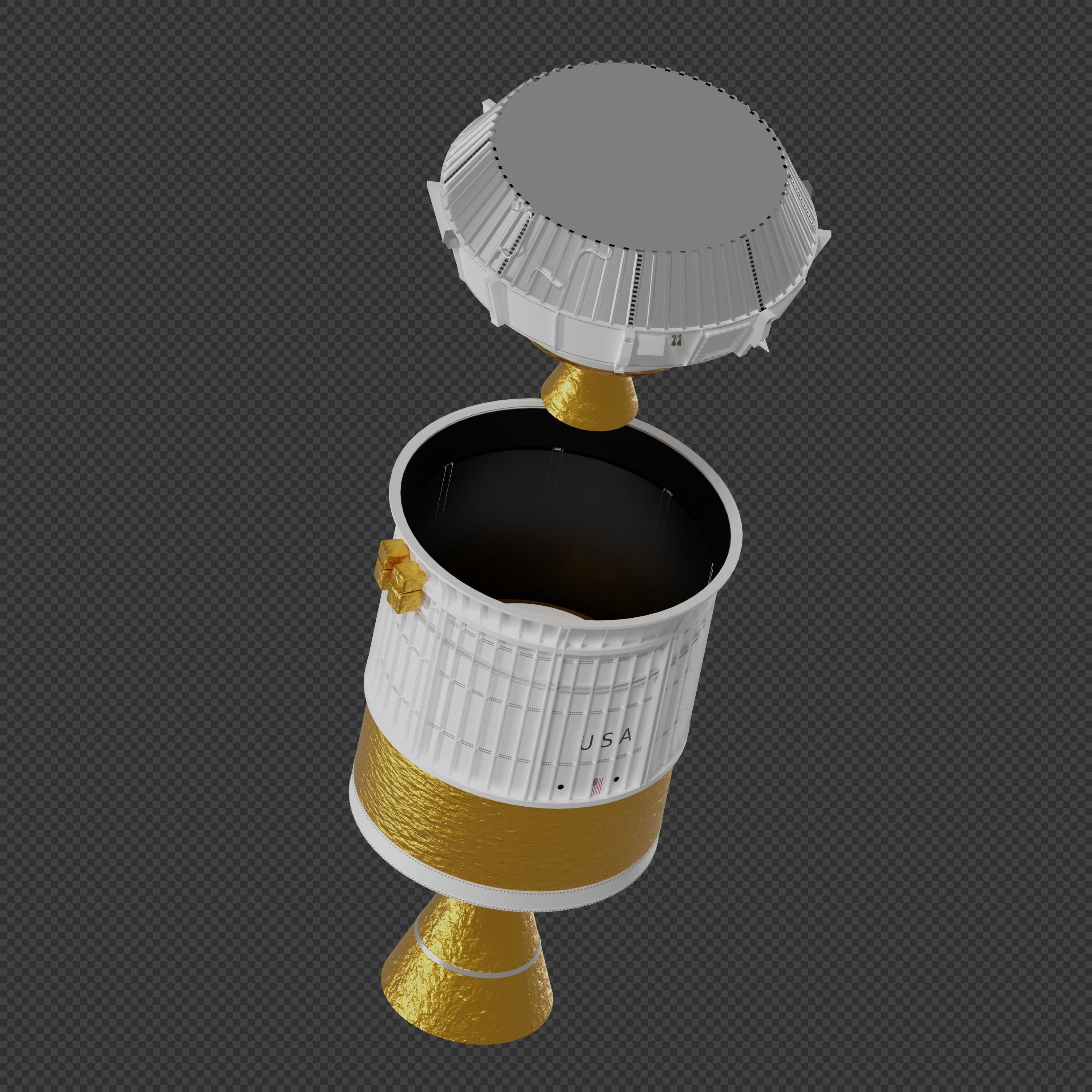 Inertial Upper Stage 3D model_3