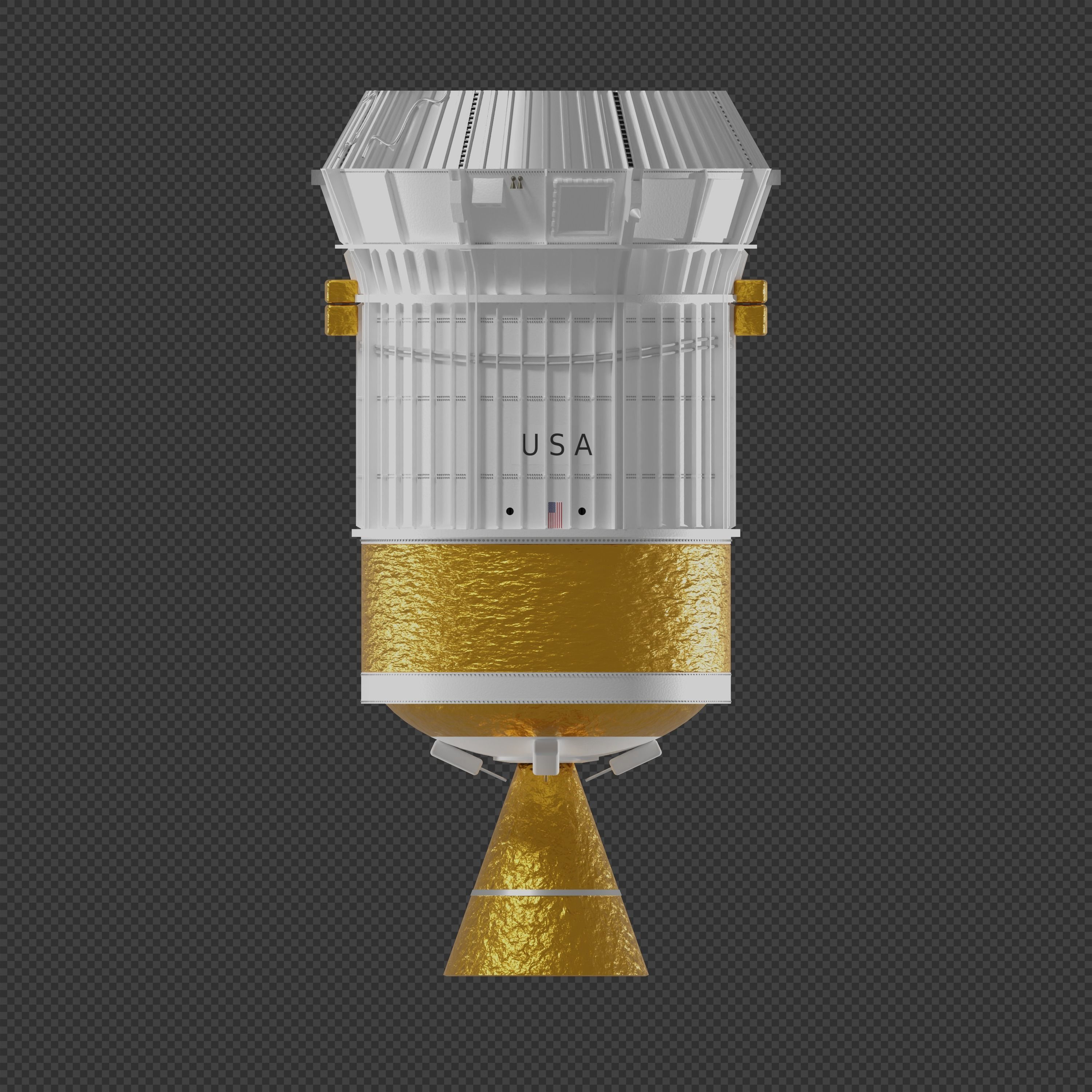 Inertial Upper Stage 3D model_1