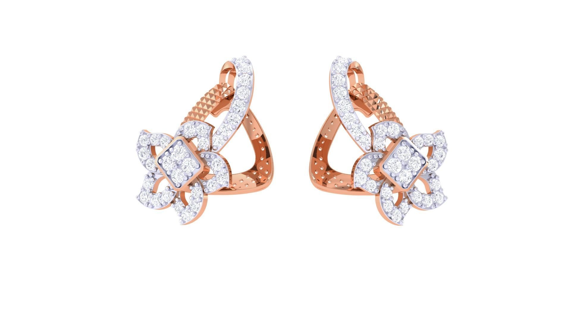 High Jewelry Pendant Earrings Set 3dm stl obj mtl gltf glb 3D print model_8