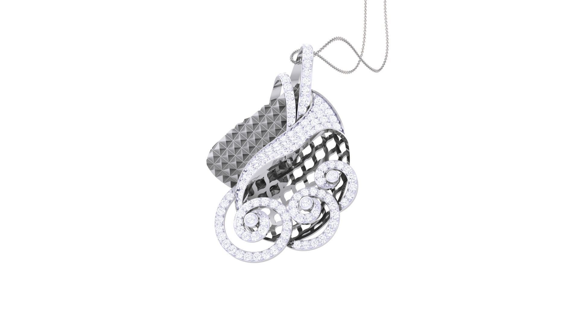 High Jewelry Pendant Earrings Set 3dm stl obj mtl gltf glb 3D print model_15