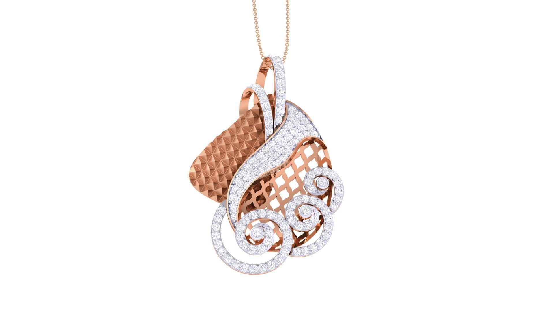 High Jewelry Pendant Earrings Set 3dm stl obj mtl gltf glb 3D print model_18