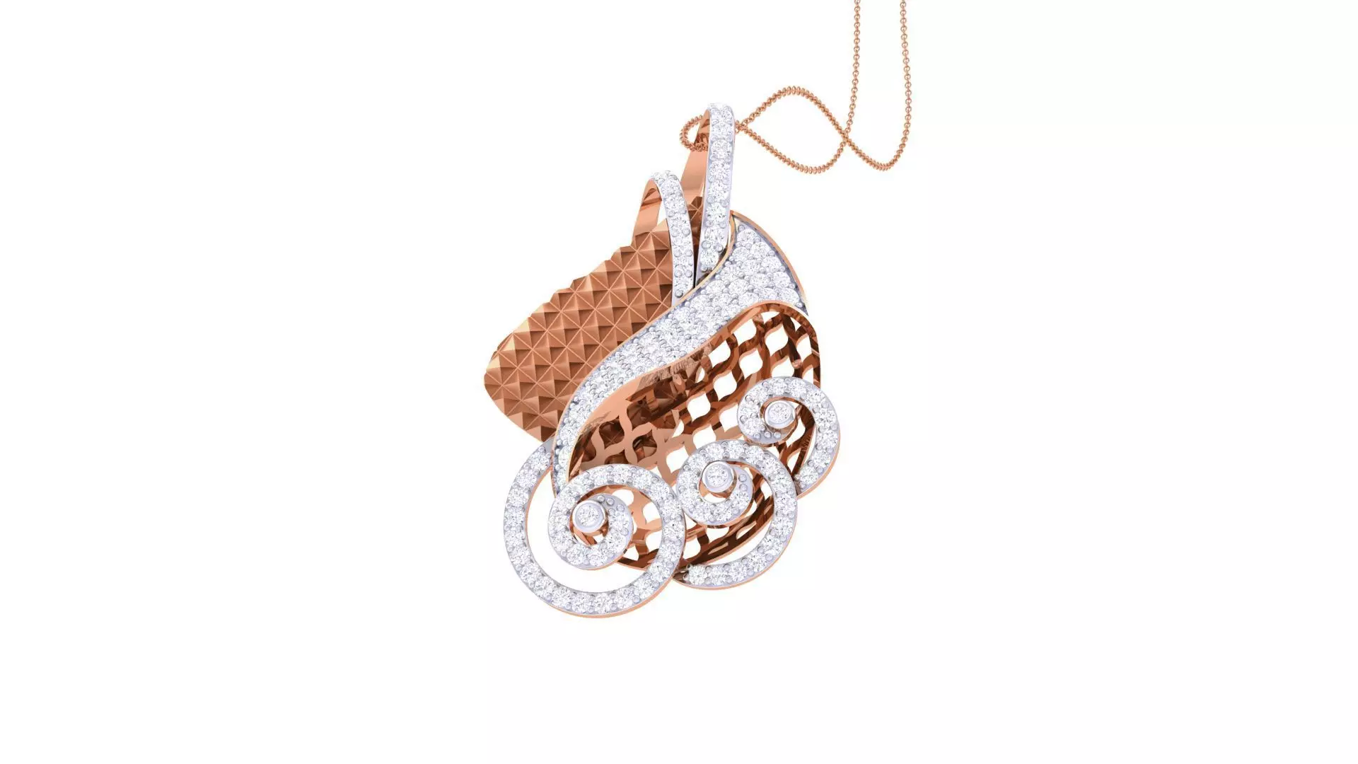 High Jewelry Pendant Earrings Set 3dm stl obj mtl gltf glb 3D print model_0