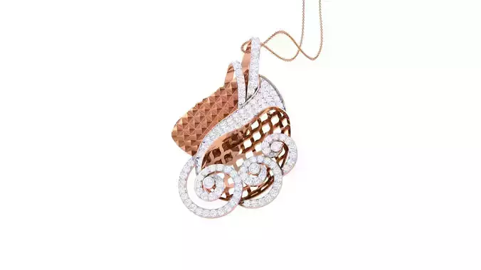 High Jewelry Pendant Earrings Set 3dm stl obj mtl gltf glb