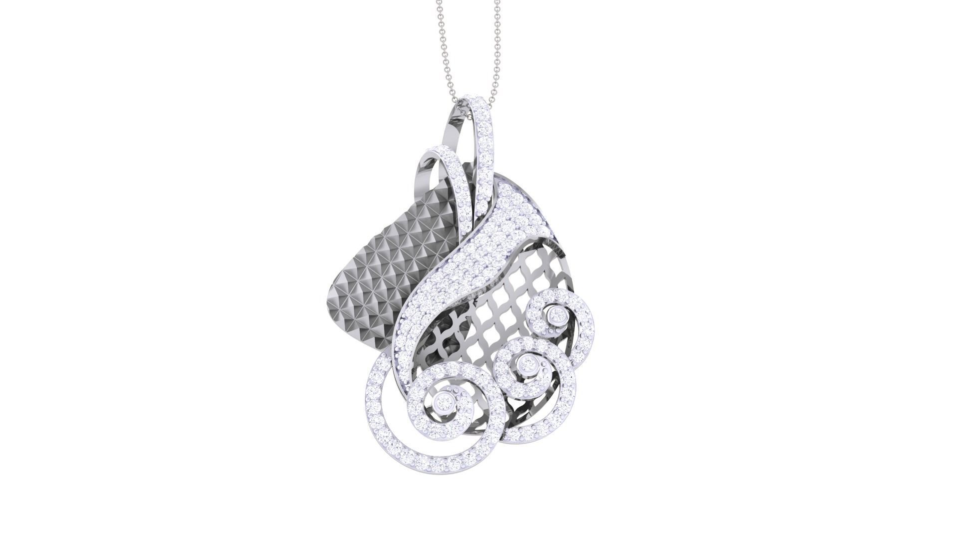 High Jewelry Pendant Earrings Set 3dm stl obj mtl gltf glb 3D print model_17