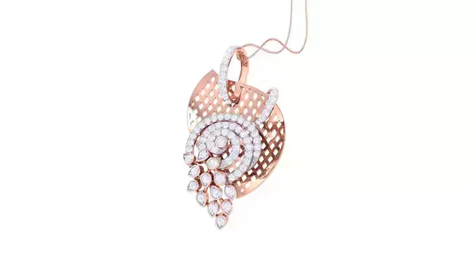 High Jewelry Pendant Earrings Set 3dm stl obj mtl gltf glb