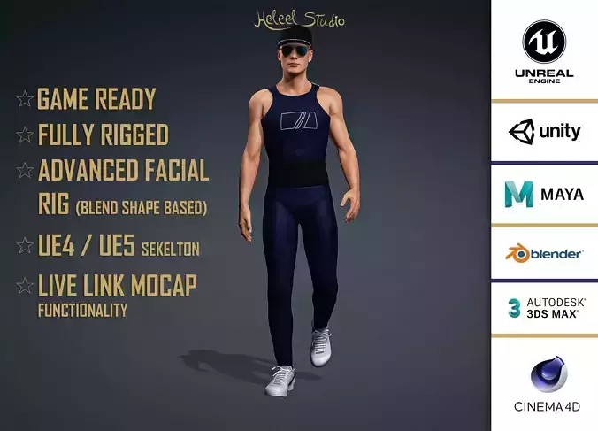 High Quality Realistic Male SportsWear