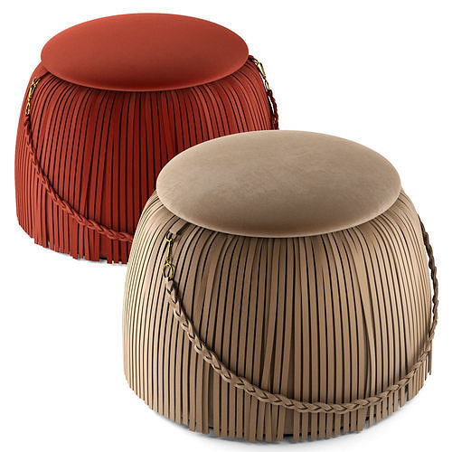 Ribbon Pouf 3D model