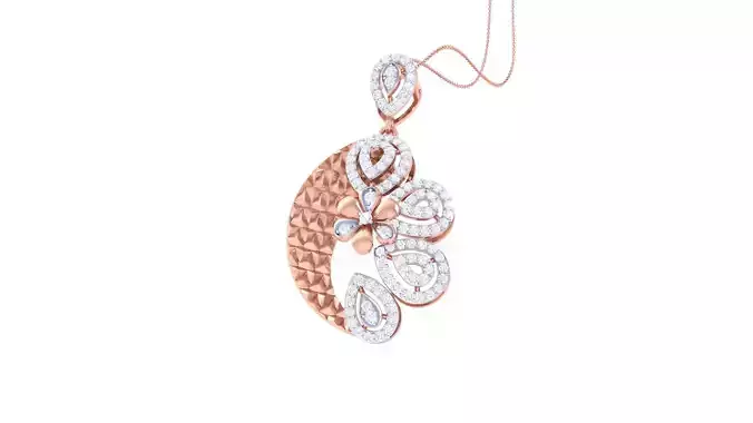 High Jewelry Pendant Earrings Set 3dm stl obj mtl gltf glb