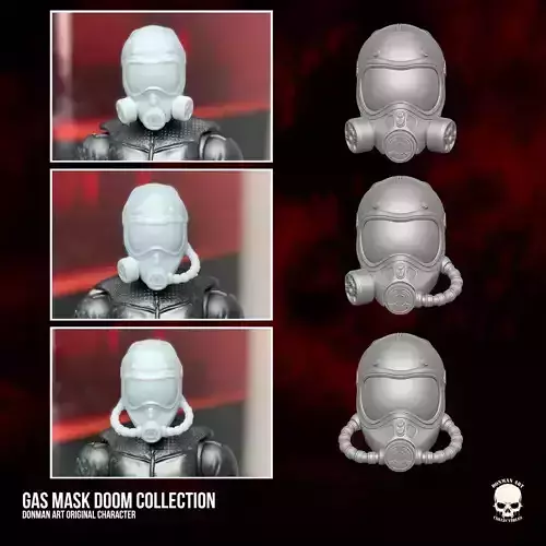 Gas Mask Doom Collection 3D printable files for Action Figures