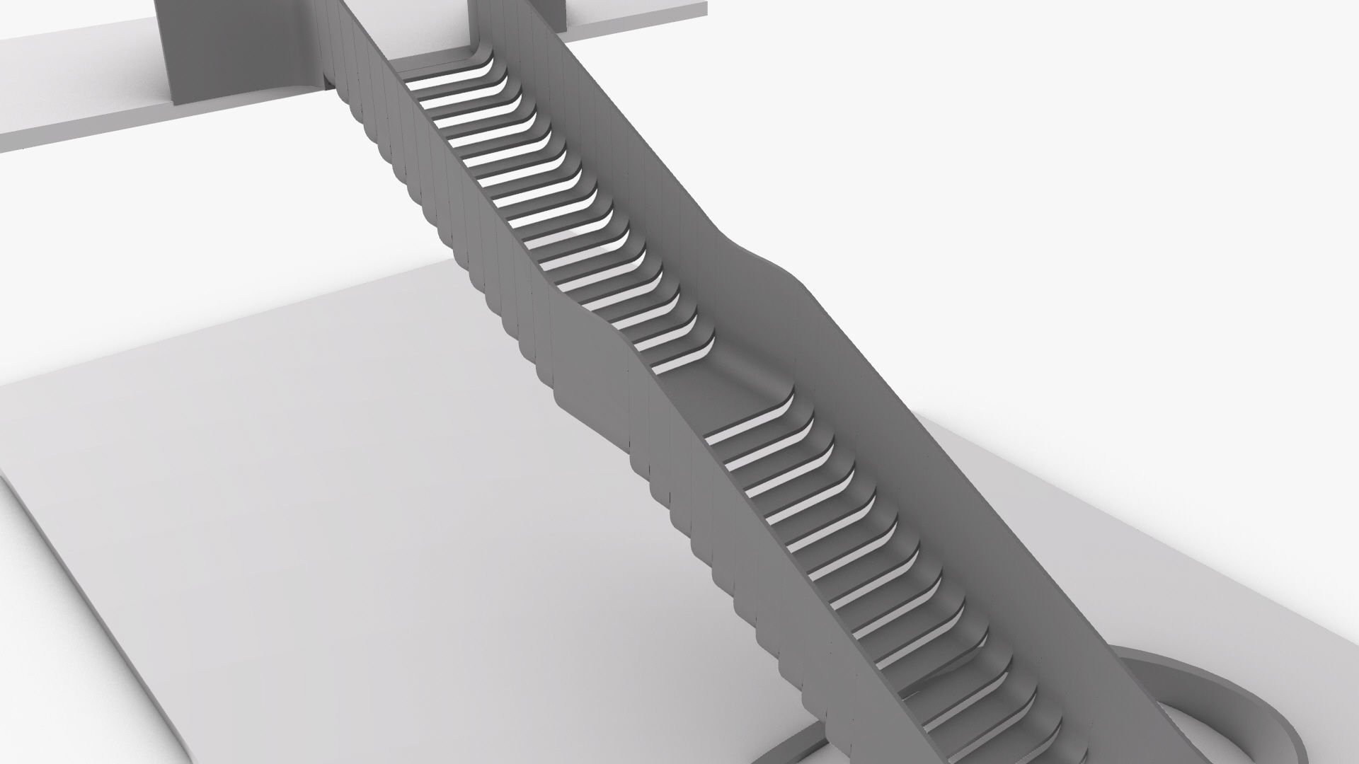 Organic Fluid Stairs 3D model_8